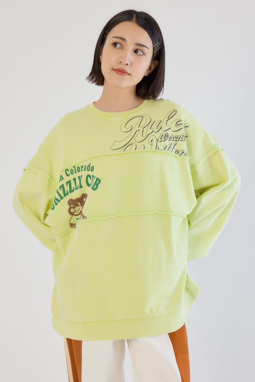 RODEO CROWNS「加工アウトシームスウェットトップス」|パーカー|L/YEL1