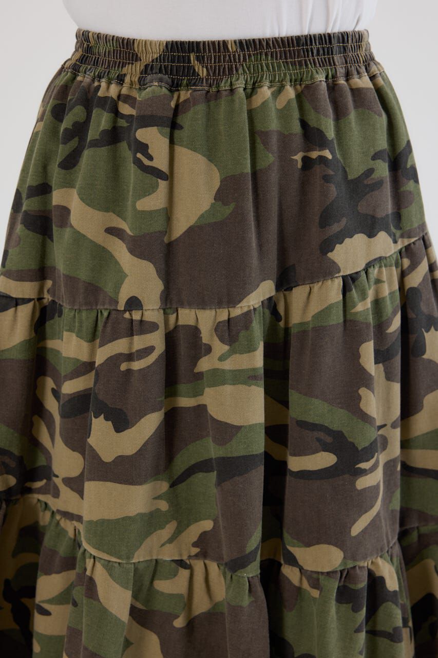 RODEO CROWNS「CAMOランダムティアードスカート」|スカート|