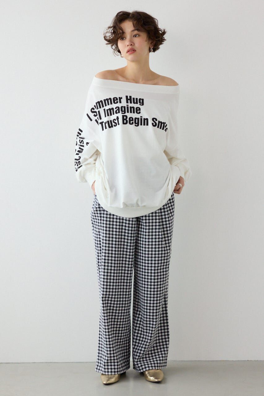 RODEO CROWNS「メッセージオフショルダートップス」|パーカー|