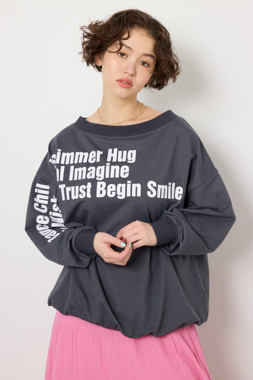 RODEO CROWNS「メッセージオフショルダートップス」|パーカー|