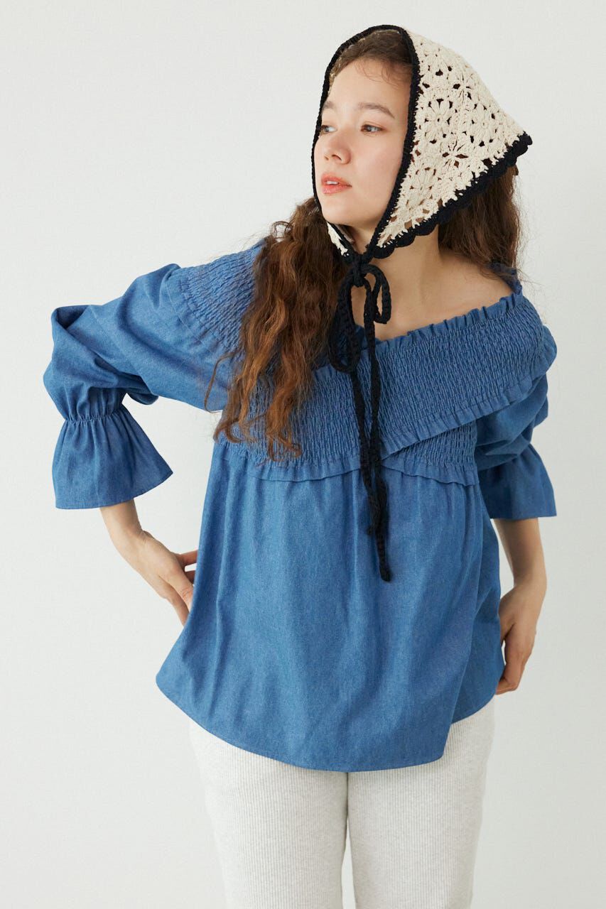 RODEO CROWNS「シャーリング2WAYトップス」|シャツ・ブラウス|BLU