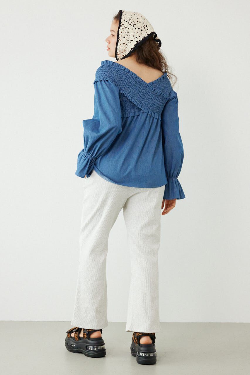 RODEO CROWNS「シャーリング2WAYトップス」|シャツ・ブラウス|