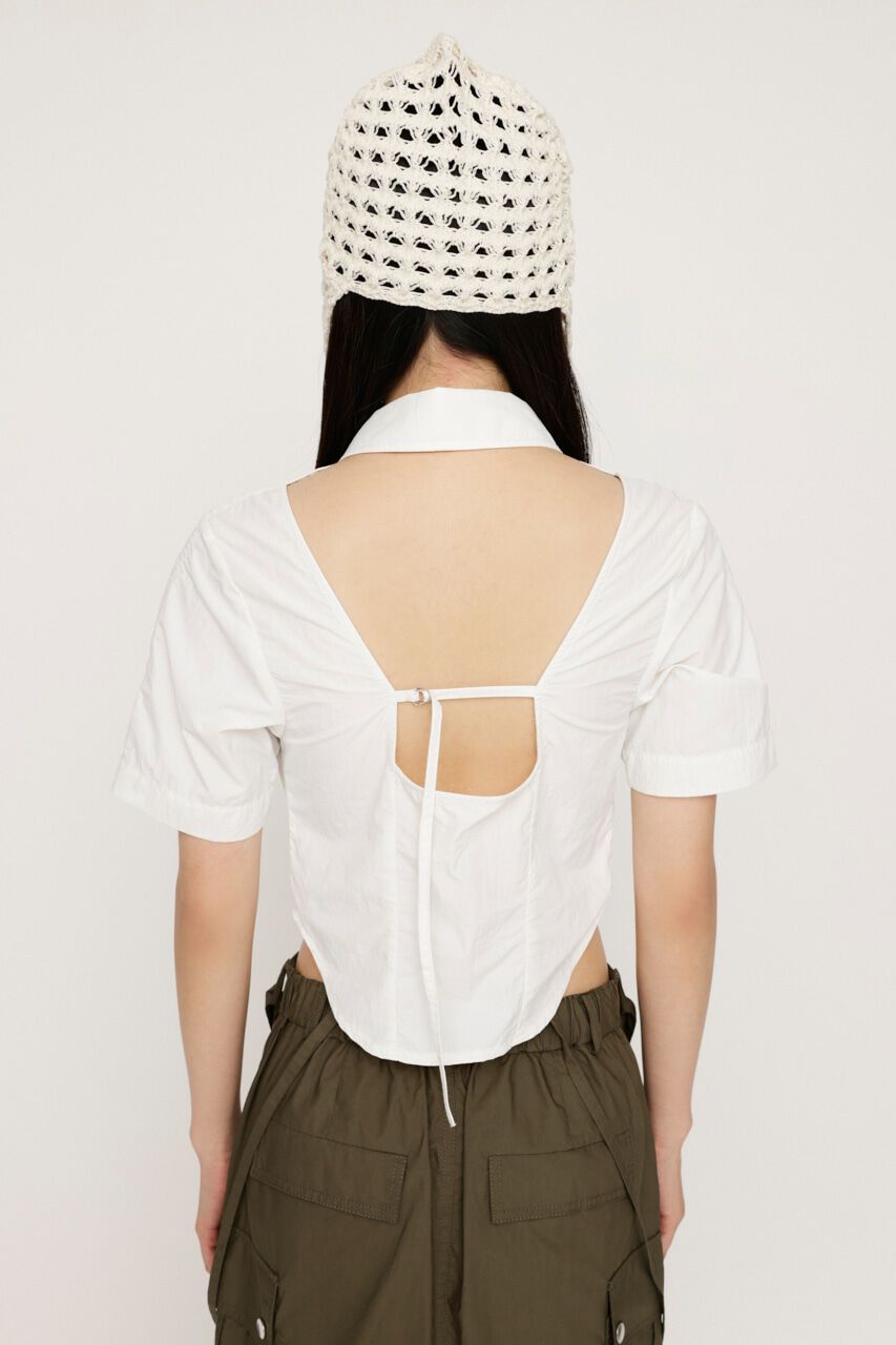 SLY「FRONT ZIP BACK OPEN ブラウス」|シャツ・ブラウス|