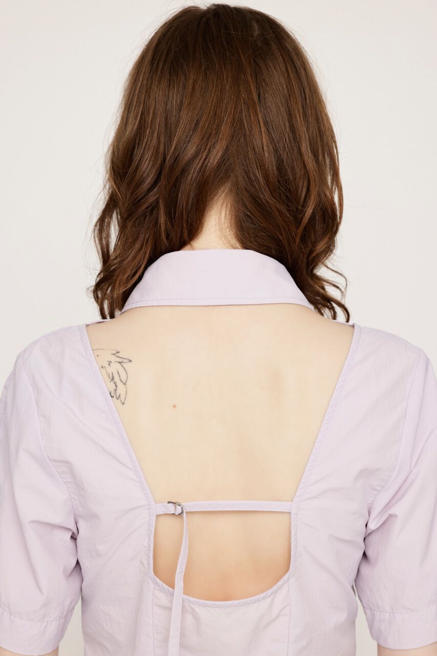 SLY「FRONT ZIP BACK OPEN ブラウス」|シャツ・ブラウス|