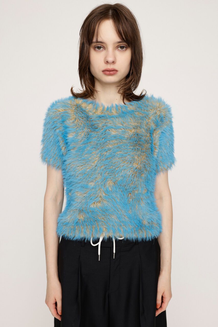 SLY「MIX SHAGGY TINY Tシャツ」|ニット・セーター|