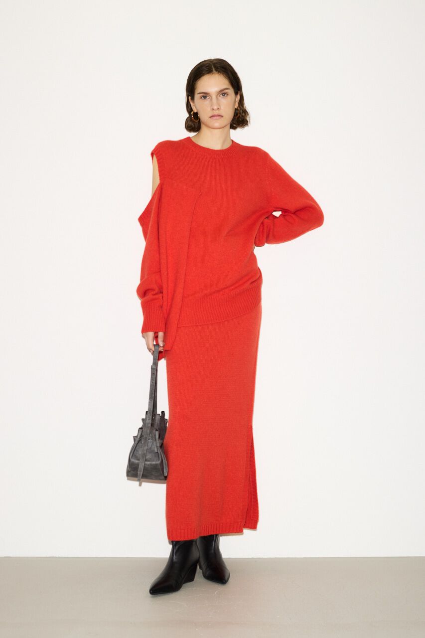 SLY「SIDE SLIT MG ロングスカート」|スカート|L/RED1