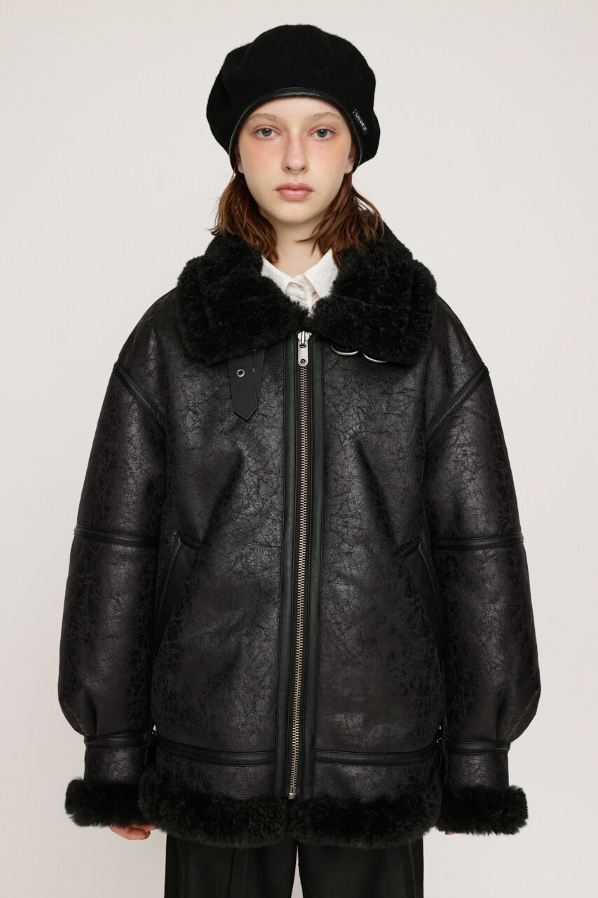 SLY「VINTAGE FAUX SHEARLING ジャケット」|ブルゾン・スタジャン|