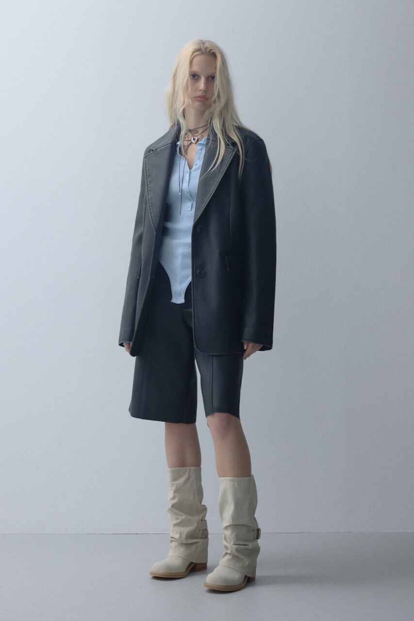 SLY「VINTAGE F／LEATHER TAILORED ジャケット」|その他|