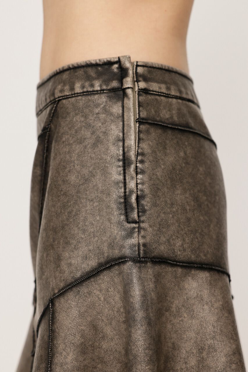 SLY「RANDOM HEM F／LEATHER ミディアムスカート」|スカート|