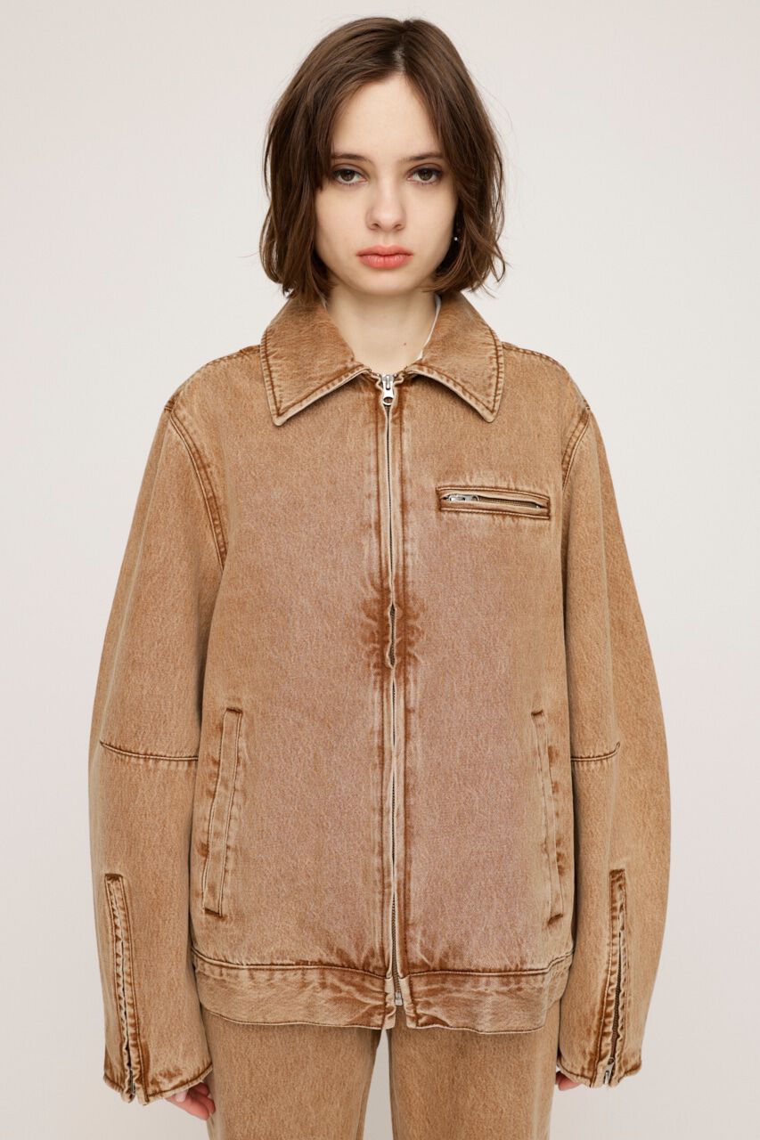 SLY「FRONT ZIP BOXY BZ-BE」|デニムジャケット|