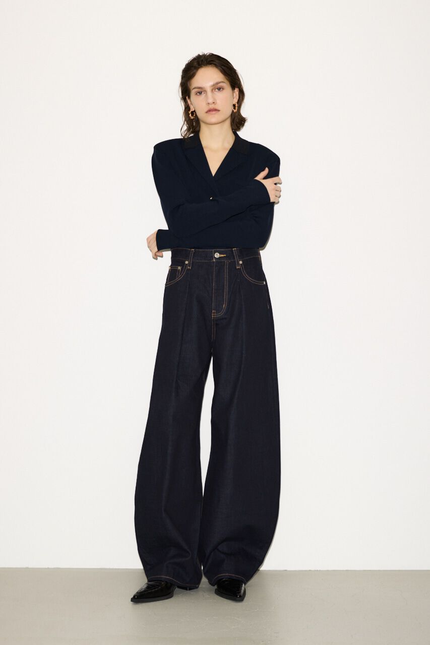 SLY「J／W CURVE TUCKED パンツ」|デニム|