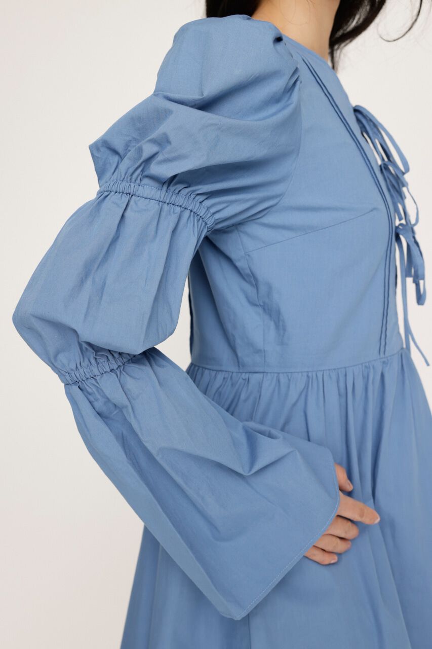 SLY「FRONT RIBBON PUFF SLEEVE ワンピース」|ワンピース|