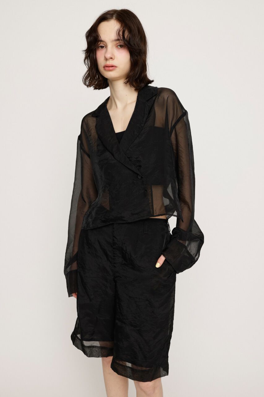 SLY「SHEER TAILOR ジャンプスーツ」|ワンピース|BLK