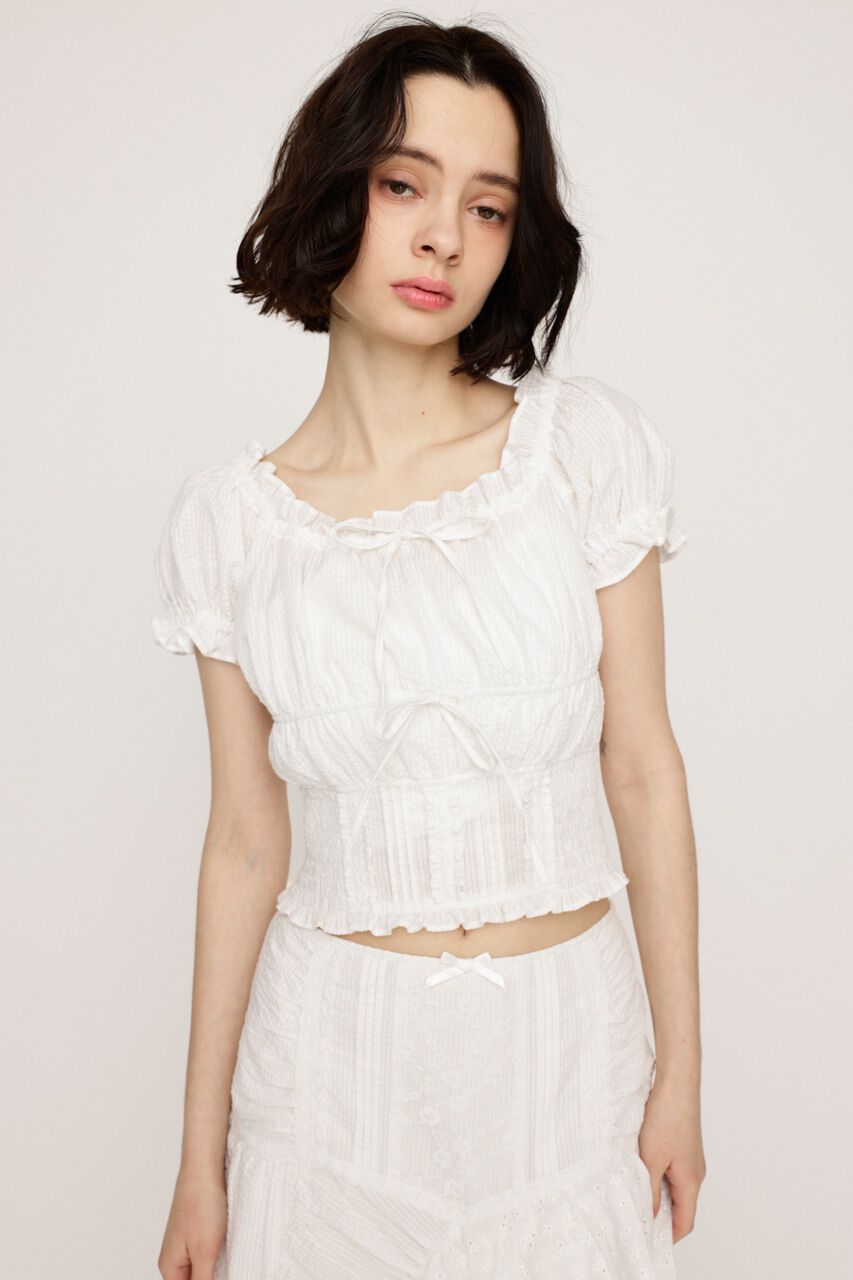 SLY「COTTON LACE トップス」|シャツ・ブラウス|WHT