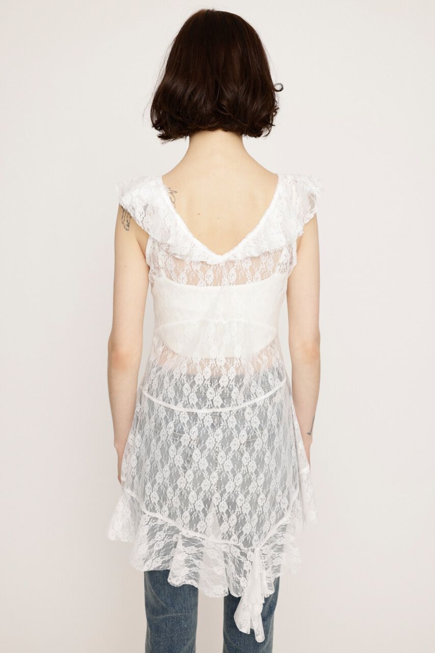SLY「HEM DESIGN LACE FRILL L／トップス」|キャミソール|