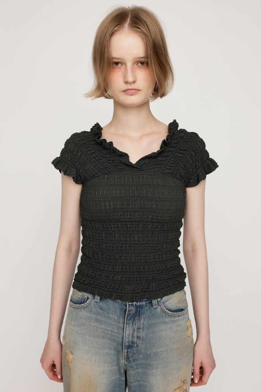 SLY「SHEER SHIRRING BUSTIER トップス」|その他|