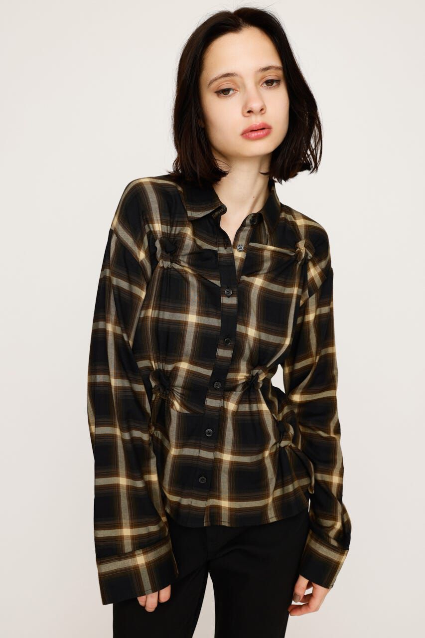 SLY「CHECK KNOT DETAIL シャツ」|シャツ・ブラウス|