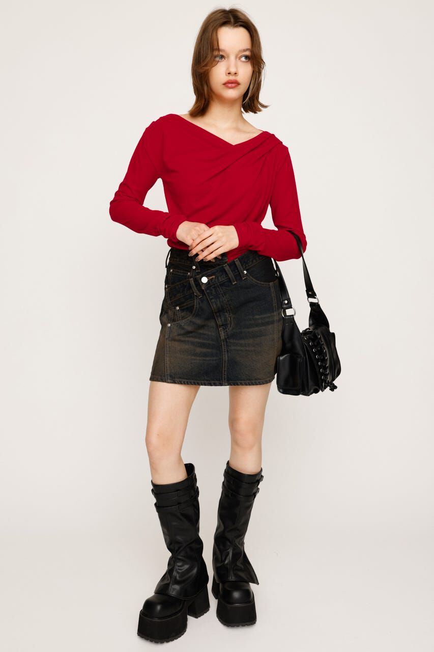 SLY「OFF SHOULDER CUT トップス」|Tシャツ・カットソー|