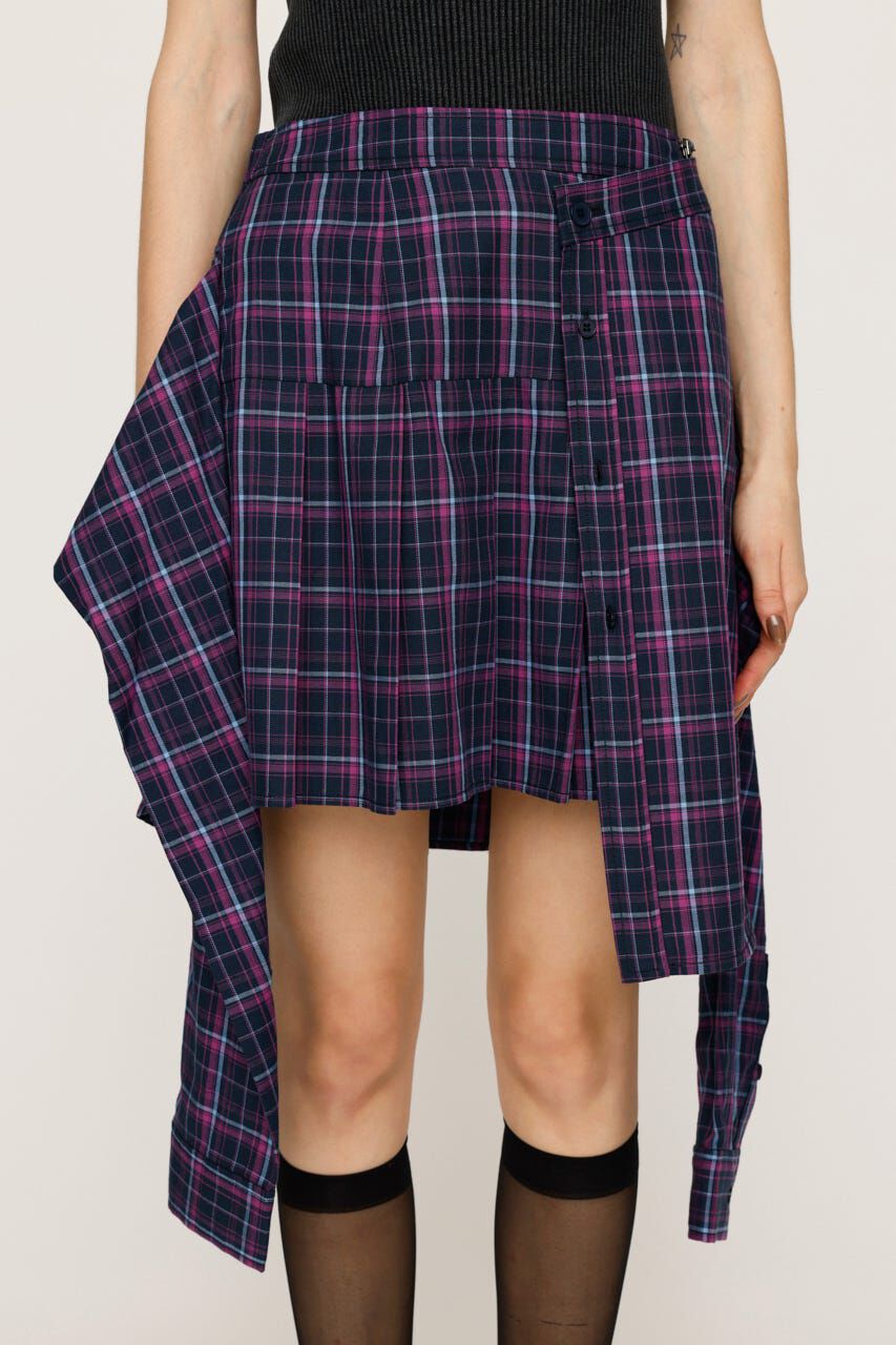 SLY「REMAKE LIKE CHECK ショートスカート」|スカート|