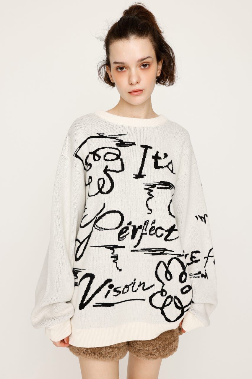 SLY「JQ LOGO MOTIF トップス」|ニット・セーター|O/WHT1