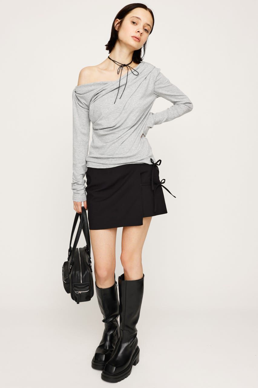 SLY「GATHER RIBBON WRAP ショートスカート」|スカート|