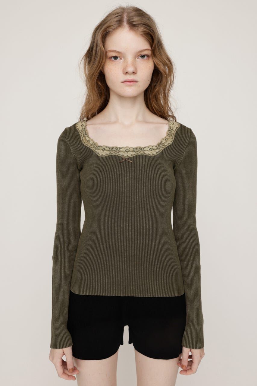 SLY「LACE DOCKING トップス」|ニット・セーター|