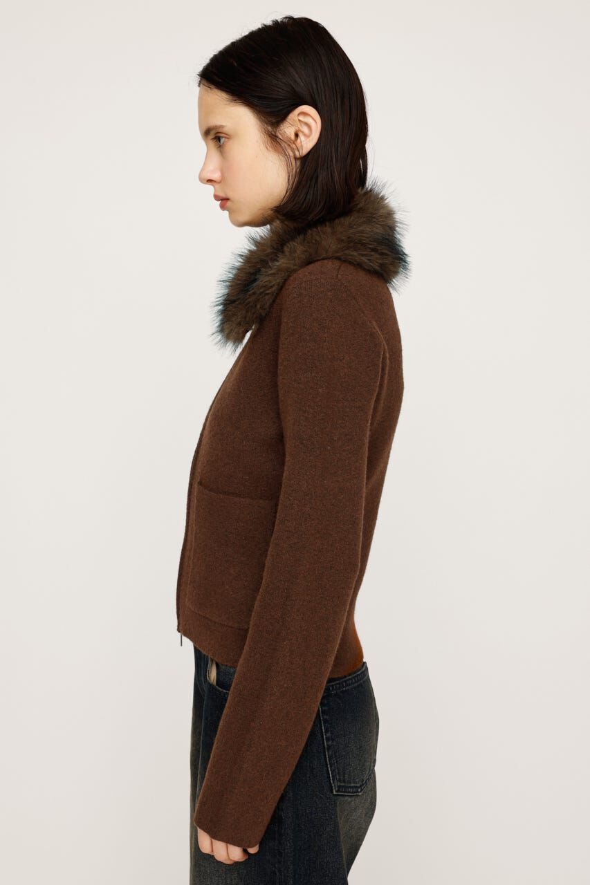 SLY「F／FUR COLLAR KNIT トップス」|その他|