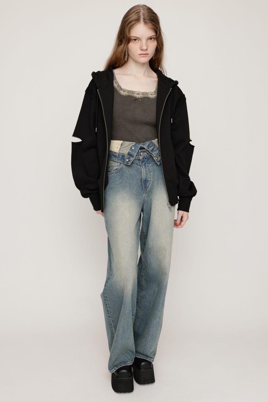 SLY「SLIT ZIP SW パーカー」|パーカー|