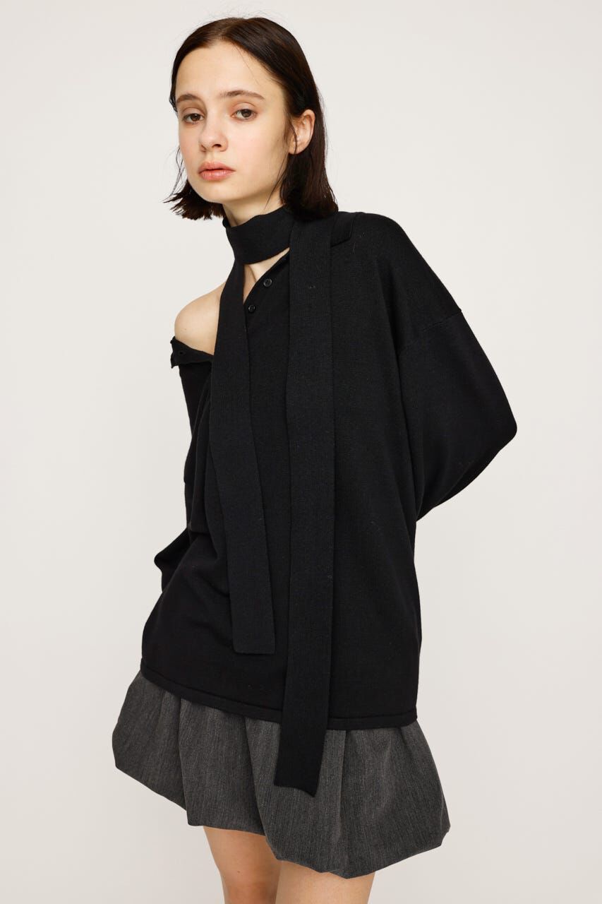 SLY「HG KNIT ASYMMETRY トップス」|ニット・セーター|