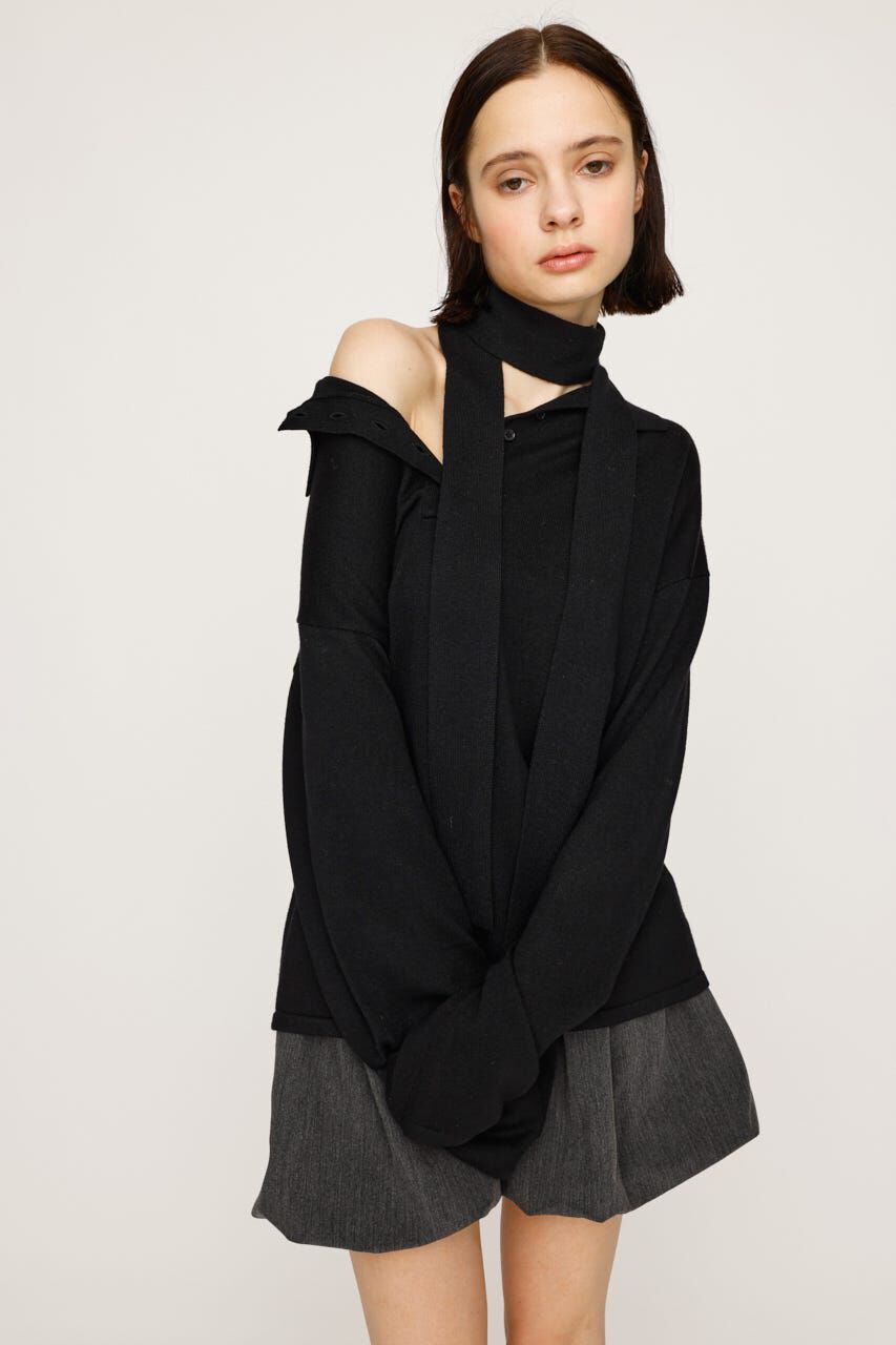 SLY「HG KNIT ASYMMETRY トップス」|ニット・セーター|