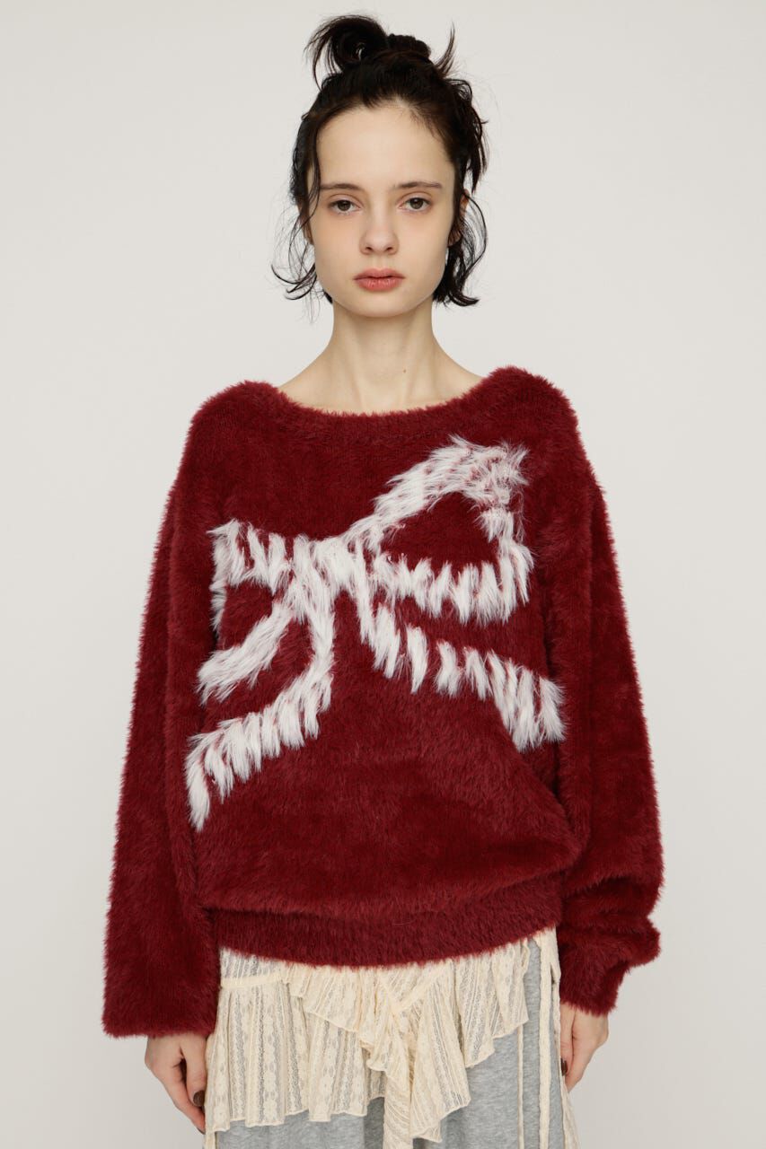 SLY「ONE SHOULDER RIBBON KNIT トップス」|ニット・セーター|