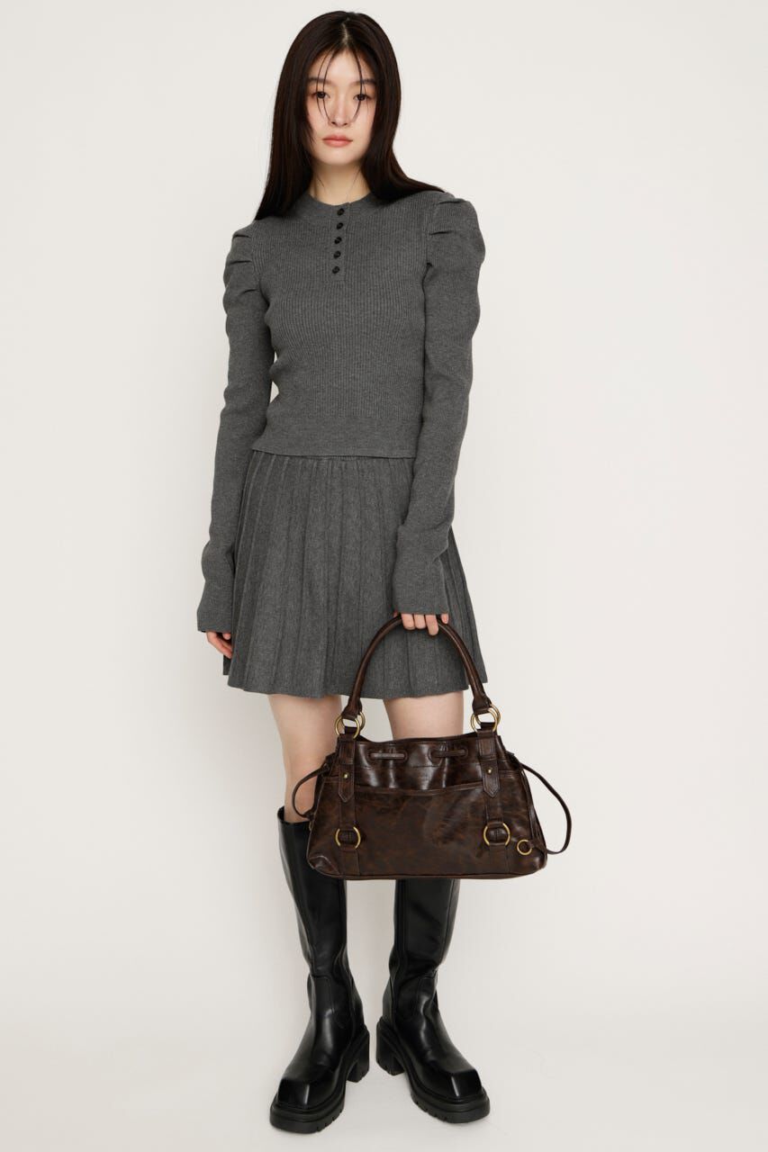 SLY「TUCK SLEEVE FLARE KNIT 2P」|ワンピース|