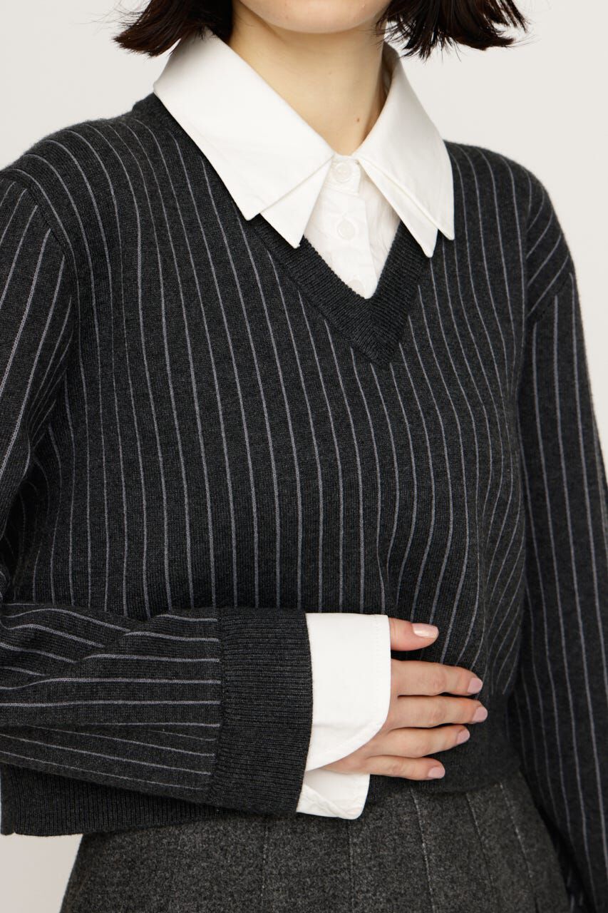 SLY「LAYERED LIKE CROP KNIT トップス」|ニット・セーター|