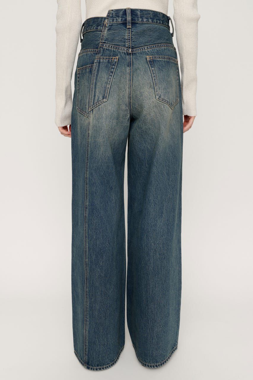 SLY「J／W SWITCHING STRAIGHT パンツ」|デニム|