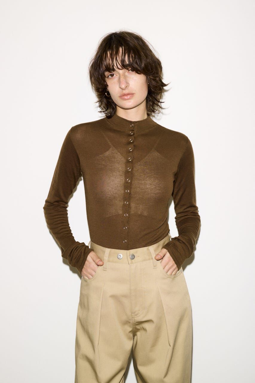 SLY「RING BUTTONS トップス」|ニット・セーター|BRN