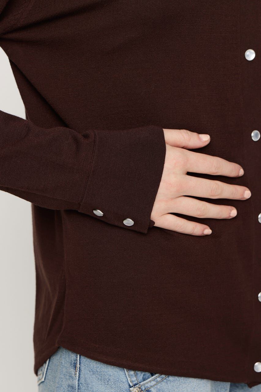 SLY「WESTERN STUDS KNIT シャツ」|シャツ・ブラウス|