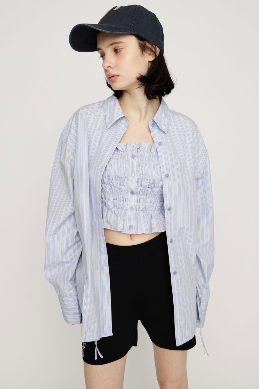 SLY「BUSTIER LAYERED GATHER シャツ」|シャツ・ブラウス|
