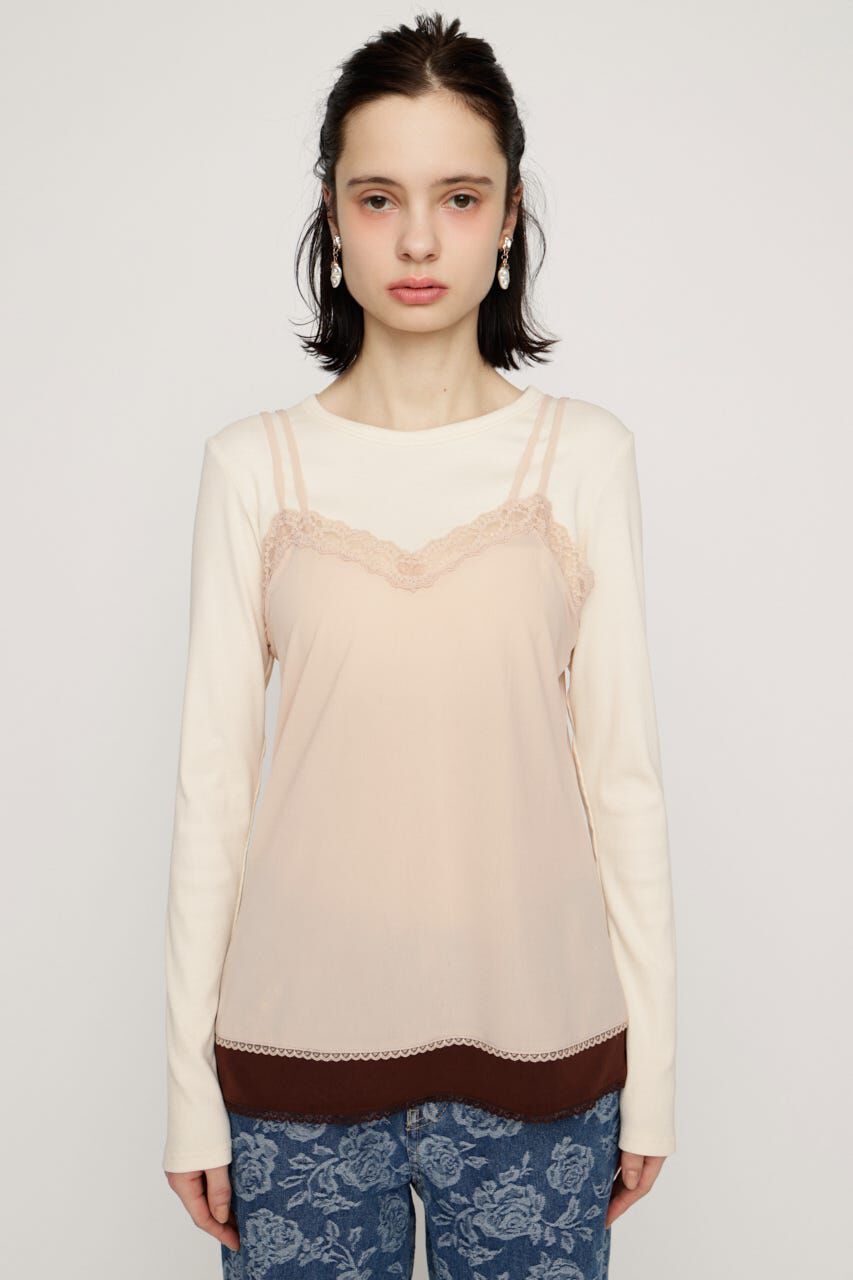 SLY「CAMI LAYERED C／N トップス」|Tシャツ・カットソー|