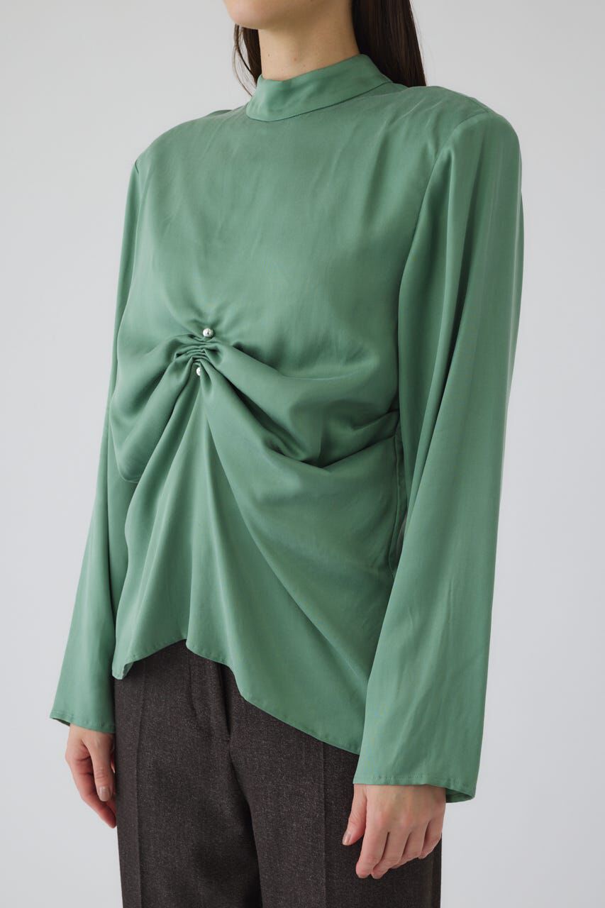 RIM.ARK 「Gathered paded tops」|シャツ・ブラウス|L/GRN1