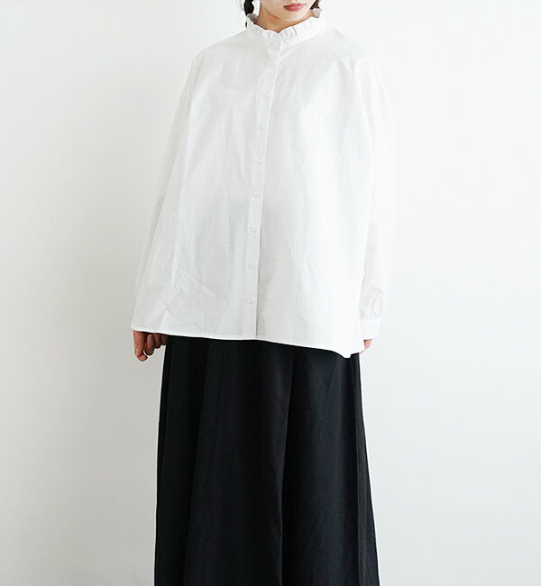 休日と詩「ひとひらブラウス」|シャツ・ブラウス|オフホワイト