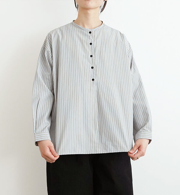 オローネ「ファインダーシャツ」|シャツ・ブラウス|ストライプ