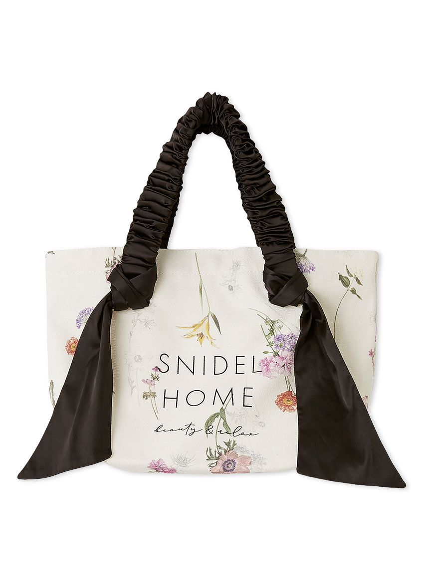SNIDEL HOME「オーガニックキャンバストート -SMALL-（FLOWER）」|トートバッグ|BLK