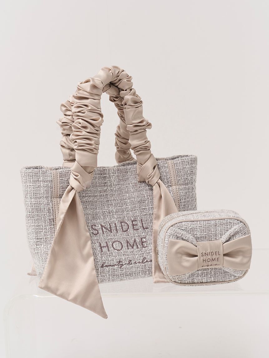 SNIDEL HOME「ツイードリボンポーチ」|ポーチ|