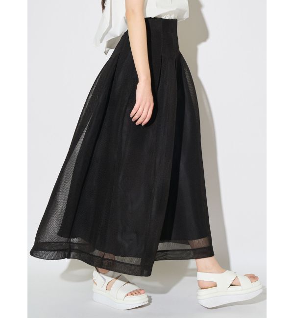 ELENDEEK「MESH BONDING FLARED SK」|スカート|