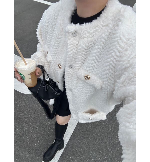 dazzlin「ボアフレンチブルゾン」|ブルゾン・スタジャン|