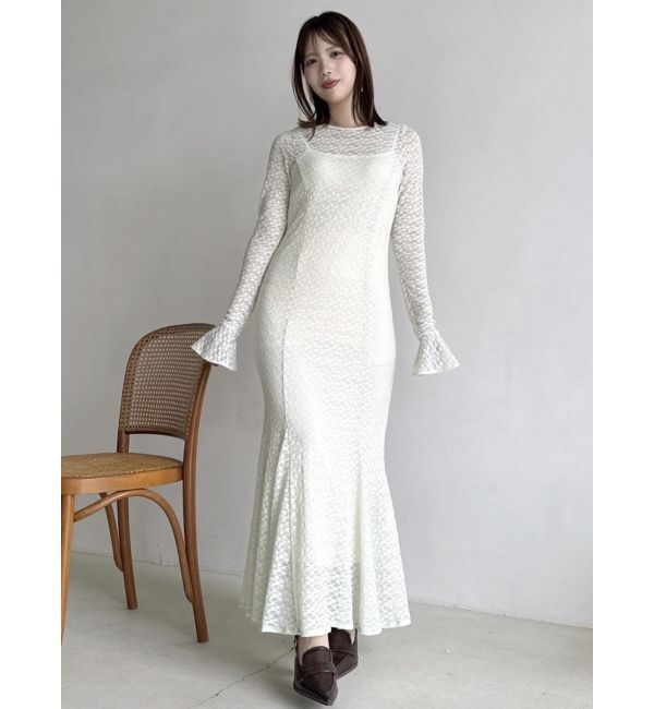 dazzlin「バックリボンレースワンピース」|ワンピース|