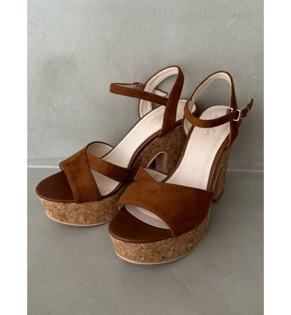 dazzlin「【復刻】コルクヒールサンダル」|サンダル|ブラウン