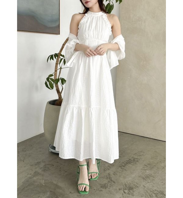 dazzlin「【再生産】アメスリフリルシェイプワンピース」|ワンピース|オフホワイト