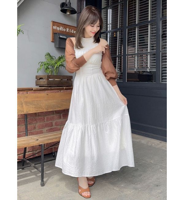 dazzlin「【再生産】アメスリフリルシェイプワンピース」|ワンピース|