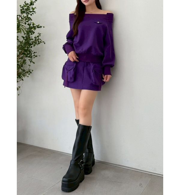 dazzlin「バイカーリングブーツ」|ロングブーツ|